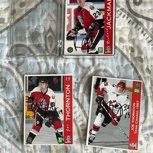 1996 Soo Greyhounds TD Bank Autographed Team Set - Joe Thornton autographs